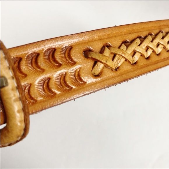 Tooled Leather Belt - Picture 6 of 9